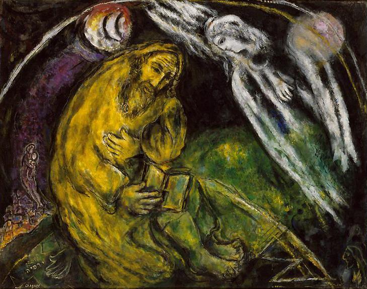 Prophet Jeremias Zeitgenosse Marc Chagall Ölgemälde